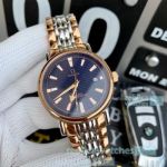 Replica Omega Co-Axial Mens Watch Blue Dial Two Tone Rose Gold 42mm